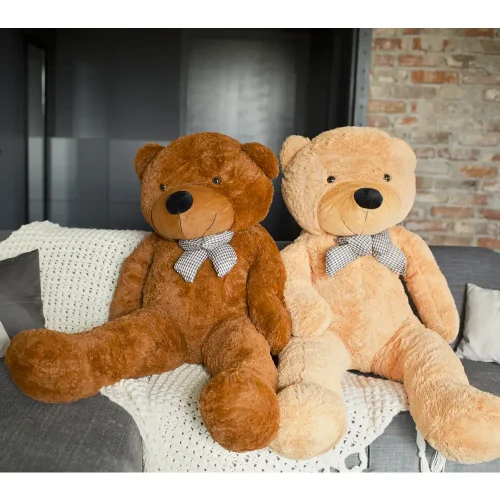 Teddyway Popo Large Teddy Bear, Giant Plush Toy, 160 cm, Dark Brown - Teddyway