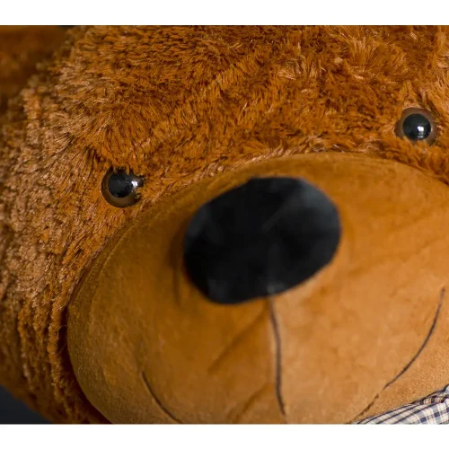Teddyway Popo Large Teddy Bear, Giant Plush Toy, 130 cm, Dark Brown - Teddyway