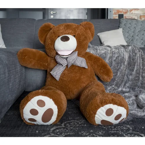 Большой плюшевый мишка Teddyway Bobo, 100 см, темно-коричневый - Teddyway
