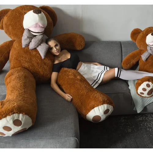 Большой плюшевый мишка Teddyway Bobo, гигантская игрушка, 200 см, темно-коричневый - Teddyway