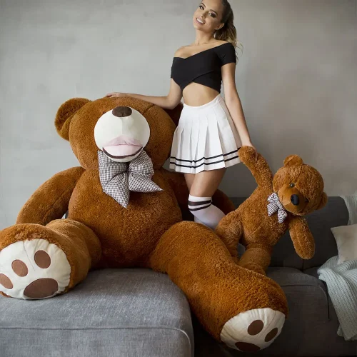 Большой плюшевый мишка Teddyway Bobo, гигантская игрушка, 160 см, темно-коричневый - Teddyway