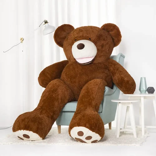 Teddyway Bobo Large Teddy Bear, Giant Plush Toy, 100 cm, Light Brown - Teddyway