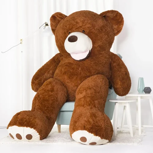 Большой плюшевый мишка Teddyway Bobo, гигантская игрушка, 100 см, светло-коричневый - Teddyway