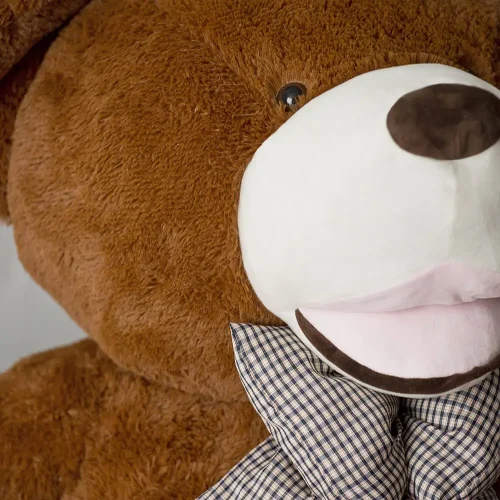 Большой плюшевый мишка Teddyway Bobo, 100 см, темно-коричневый - Teddyway