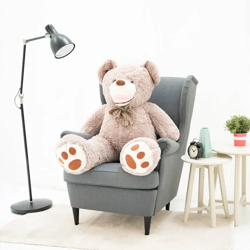 Большой плюшевый мишка Teddyway Bobo, гигантская игрушка, 100 см, светло-коричневый - Teddyway