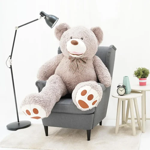 Teddyway Bobo Large Teddy Bear, Giant Plush Toy, 100 cm, Light Brown - Teddyway