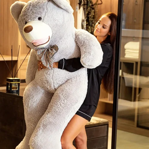 Большой плюшевый мишка Teddyway Bobo, 160 см, серый - Teddyway