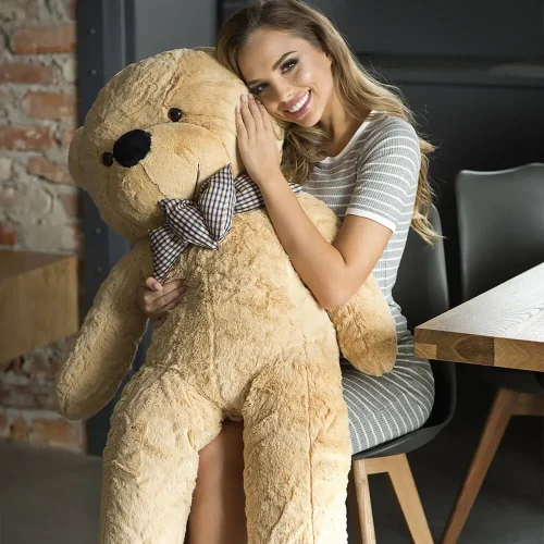 Teddyway Popo Grand Ourson En Peluche Ours Géant, Jouet En Peluche, 130 Cm, Marron Clair - Teddyway