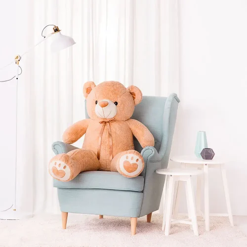 Teddyway Toto Grand Ourson En Peluche Ours Géant, Jouet En Peluche, 100 Cm, Marron Clair - Teddyway