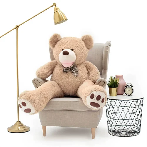 Большой плюшевый мишка Teddyway Bobo, гигантская игрушка, 100 см, светло-коричневый - Teddyway