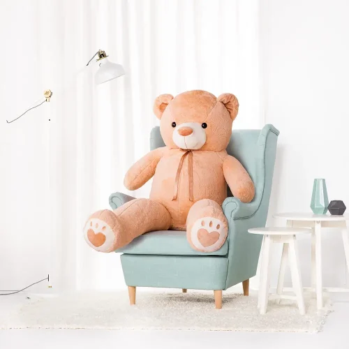 Teddyway Toto Grand Ourson En Peluche Ours Géant, Jouet En Peluche, 100 Cm, Marron Clair - Teddyway