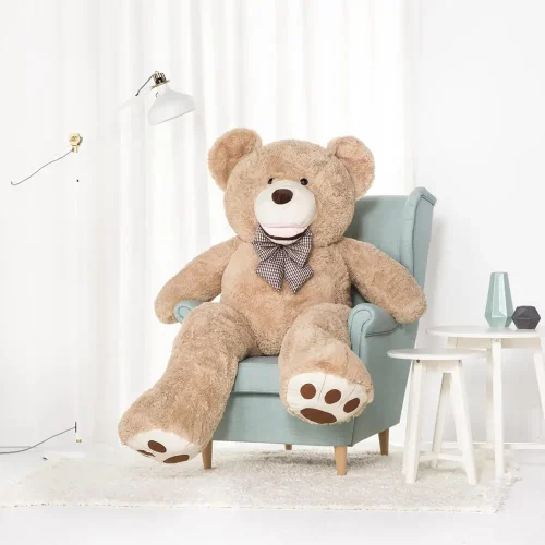 Большой плюшевый мишка Teddyway Bobo, гигантская игрушка, 100 см, светло-коричневый - Teddyway