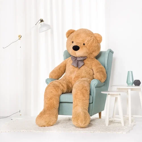 Teddyway Popo Large Teddy Bear, Giant Plush Toy, 100 cm, Light Brown - Teddyway