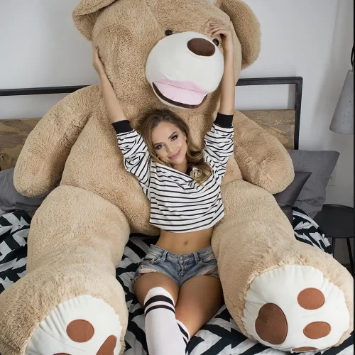 Большой плюшевый мишка Teddyway Bobo, гигантская игрушка, 200 см, светло-коричневый - Teddyway