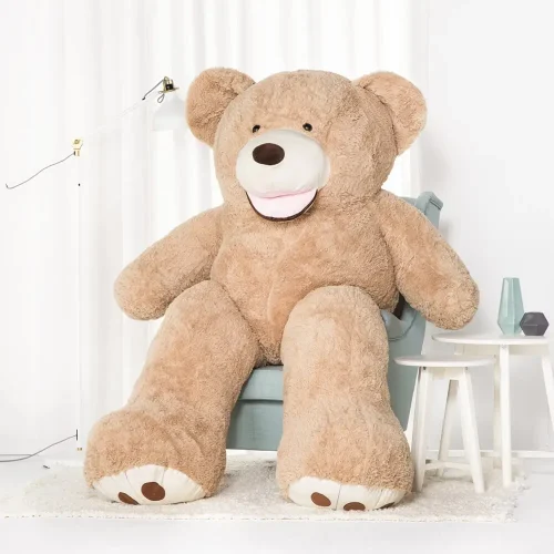 Большой плюшевый мишка Teddyway Bobo, гигантская игрушка, 100 см, светло-коричневый - Teddyway