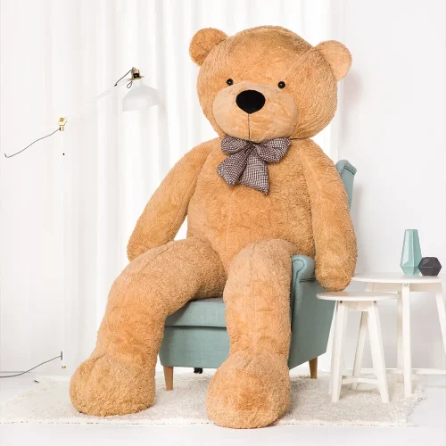 Teddyway Popo Grand Ourson En Peluche Ours Géant, Jouet En Peluche, 100 Cm, Marron Clair - Teddyway