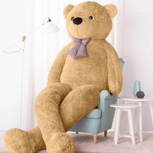 Teddyway Popo Grand Ourson En Peluche Ours Géant, Jouet En Peluche, 100 Cm, Marron Clair - Teddyway