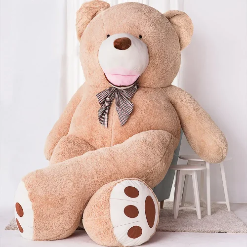 Большой плюшевый мишка Teddyway Bobo, гигантская игрушка, 100 см, светло-коричневый - Teddyway