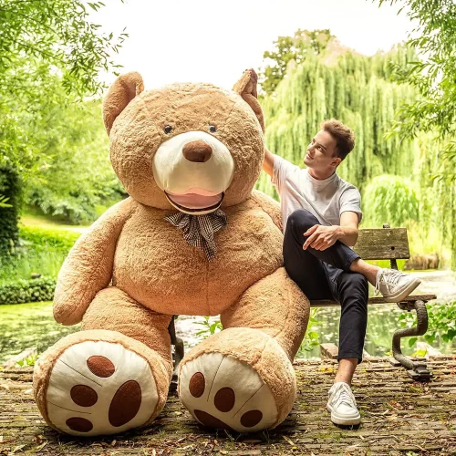 Большой плюшевый мишка Teddyway Bobo, гигантская игрушка, 260 см, светло-коричневый - Teddyway