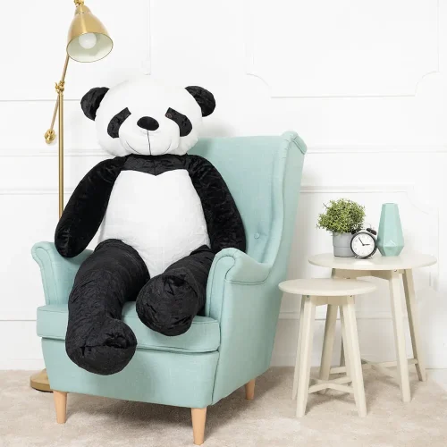 Teddyway Vovo Grand Panda En Peluche Géant, Jouet En Peluche, 100 Cm, Blanc - Teddyway