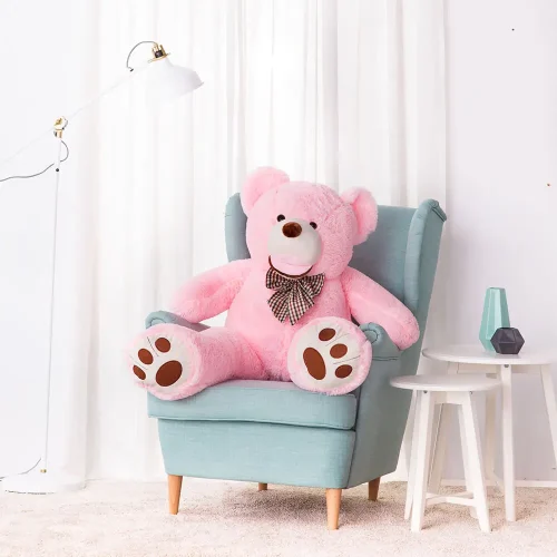Teddyway Bobo Large Teddy Bear, Giant Plush Toy, 100 cm, Light Brown - Teddyway