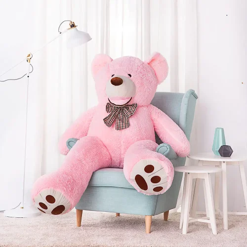 Teddyway Bobo Large Teddy Bear, Giant Plush Toy, 100 cm, Light Brown - Teddyway