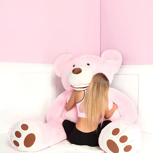 Большой плюшевый мишка Teddyway Bobo, гигантская игрушка, 200 см, розовый - Teddyway