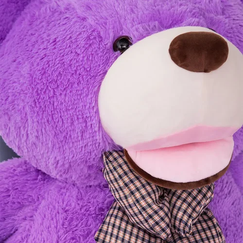 Большой плюшевый мишка Teddyway Bobo, 100 см, фиолетовый - Teddyway