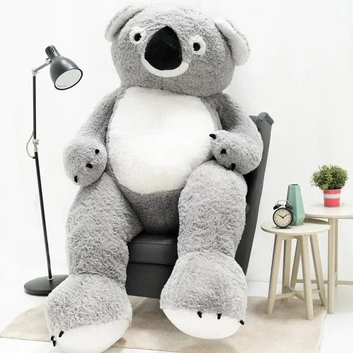 Teddyway Koko Grand Koala En Peluche Géant, Jouet En Peluche, 100 Cm, Gris - Teddyway