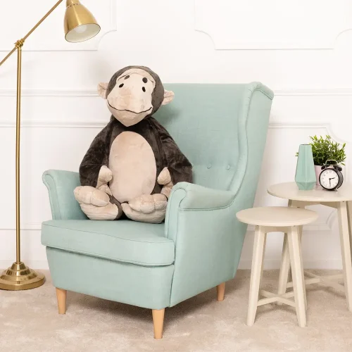 Teddyway Moto Singe En Peluche, Jouet En Peluche, 90 Cm, Brun Foncé - Teddyway