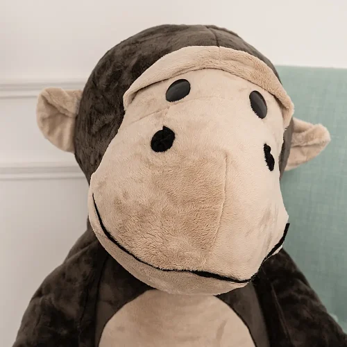Teddyway Moto Singe En Peluche, Jouet En Peluche, 90 Cm, Brun Foncé - Teddyway
