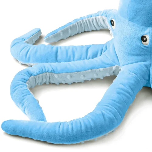 Teddyway Sodo Grand Calamar En Peluche Géant, Jouet En Peluche, 80 Cm, Bleu - Teddyway