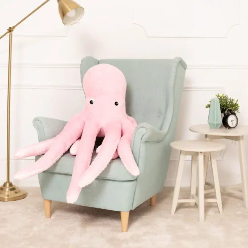 Teddyway Sodo Grand Calamar En Peluche Géant, Jouet En Peluche, 80 Cm, Bleu - Teddyway