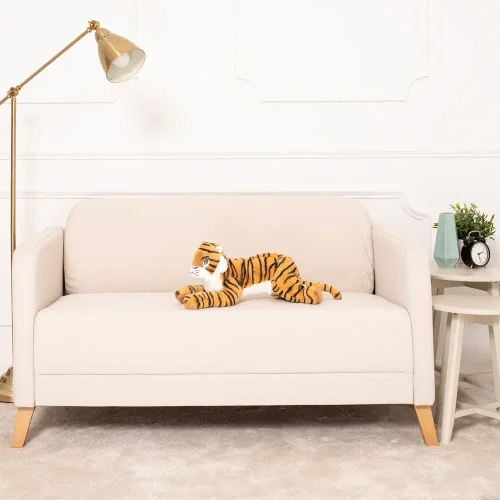 Teddyway Tino Tiger Plush Toy, Stuffed Animal, 70 cm, Yellow - Teddyway