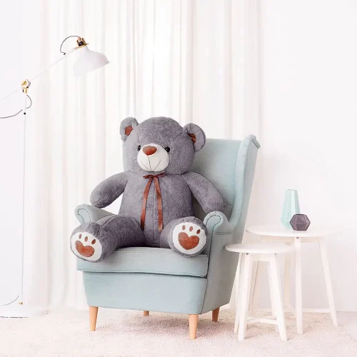 Teddyway Toto Grand Ourson En Peluche Ours Géant, Jouet En Peluche, 100 Cm, Marron Clair - Teddyway