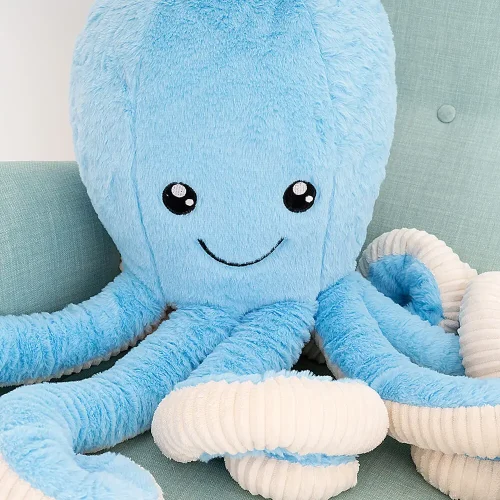 Teddyway Opus Grand Poulpe En Peluche Géant, Jouet En Peluche, 80 Cm, Bleu - Teddyway