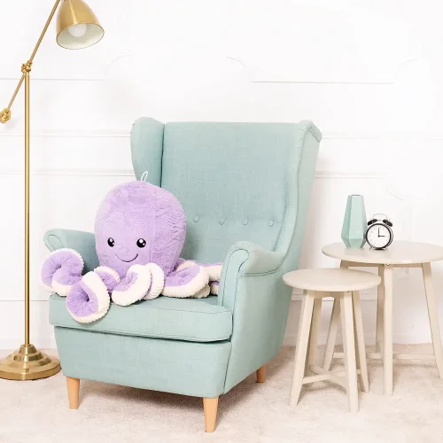 Teddyway Opus Grand Poulpe En Peluche Géant, Jouet En Peluche, 80 Cm, Bleu - Teddyway
