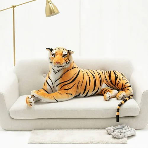 Teddyway Tigo Tiger Plush Toy, Stuffed Animal, 70 cm, Yellow - Teddyway