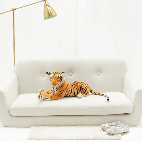 Teddyway Tigo Tiger Plush Toy, Stuffed Animal, 70 cm, Yellow - Teddyway