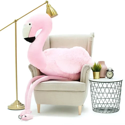 Teddyway Fofo Grand Flamant En Peluche Géant, Jouet En Peluche, 125 Cm, Rose - Teddyway