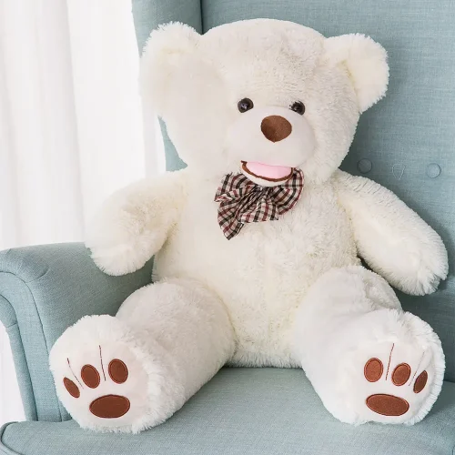 Большой плюшевый мишка Teddyway Bobo, гигантская игрушка, 100 см, белый - Teddyway