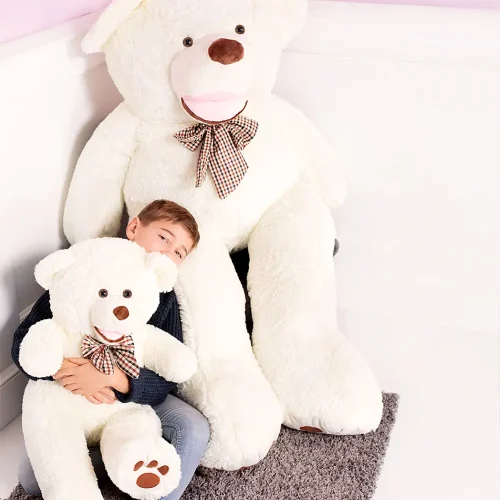 Большой плюшевый мишка Teddyway Bobo, гигантская игрушка, 100 см, белый - Teddyway