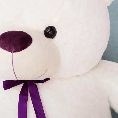 Teddyway Toto Grand Ourson En Peluche Ours Géant, Jouet En Peluche, 100 Cm, Blanc - Teddyway