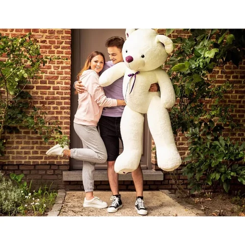 Teddyway Toto Large Teddy Bear, Giant Plush Toy, 130 cm, White - Teddyway