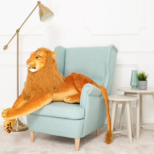 Teddyway Levo Grand Lion En Peluche Géant, Jouet En Peluche, 130 Cm, Jaune - Teddyway
