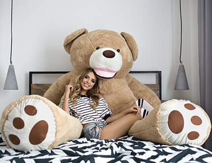 Grands oursons en peluche