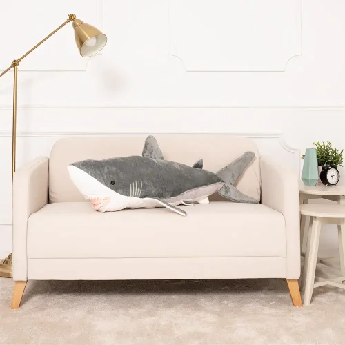 Teddyway Saho Requin En Peluche, Jouet En Peluche, 90 Cm, Bleu - Teddyway