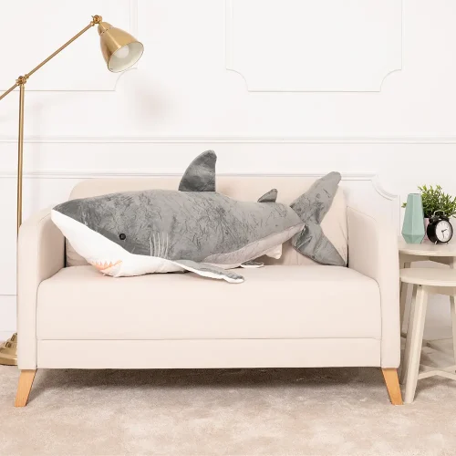 Teddyway Saho Requin En Peluche, Jouet En Peluche, 90 Cm, Bleu - Teddyway