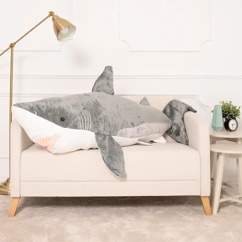 Teddyway Saho Requin En Peluche, Jouet En Peluche, 90 Cm, Bleu - Teddyway