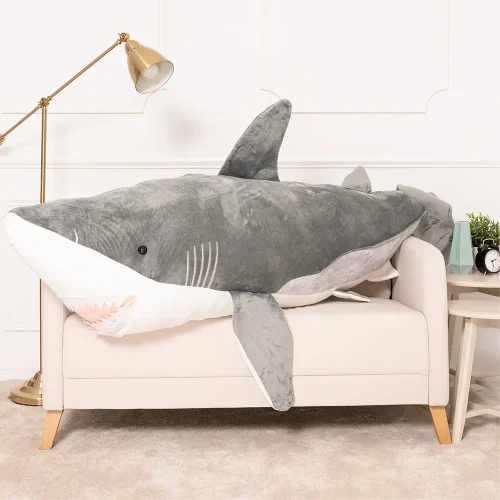 Teddyway Saho Requin En Peluche, Jouet En Peluche, 90 Cm, Bleu - Teddyway